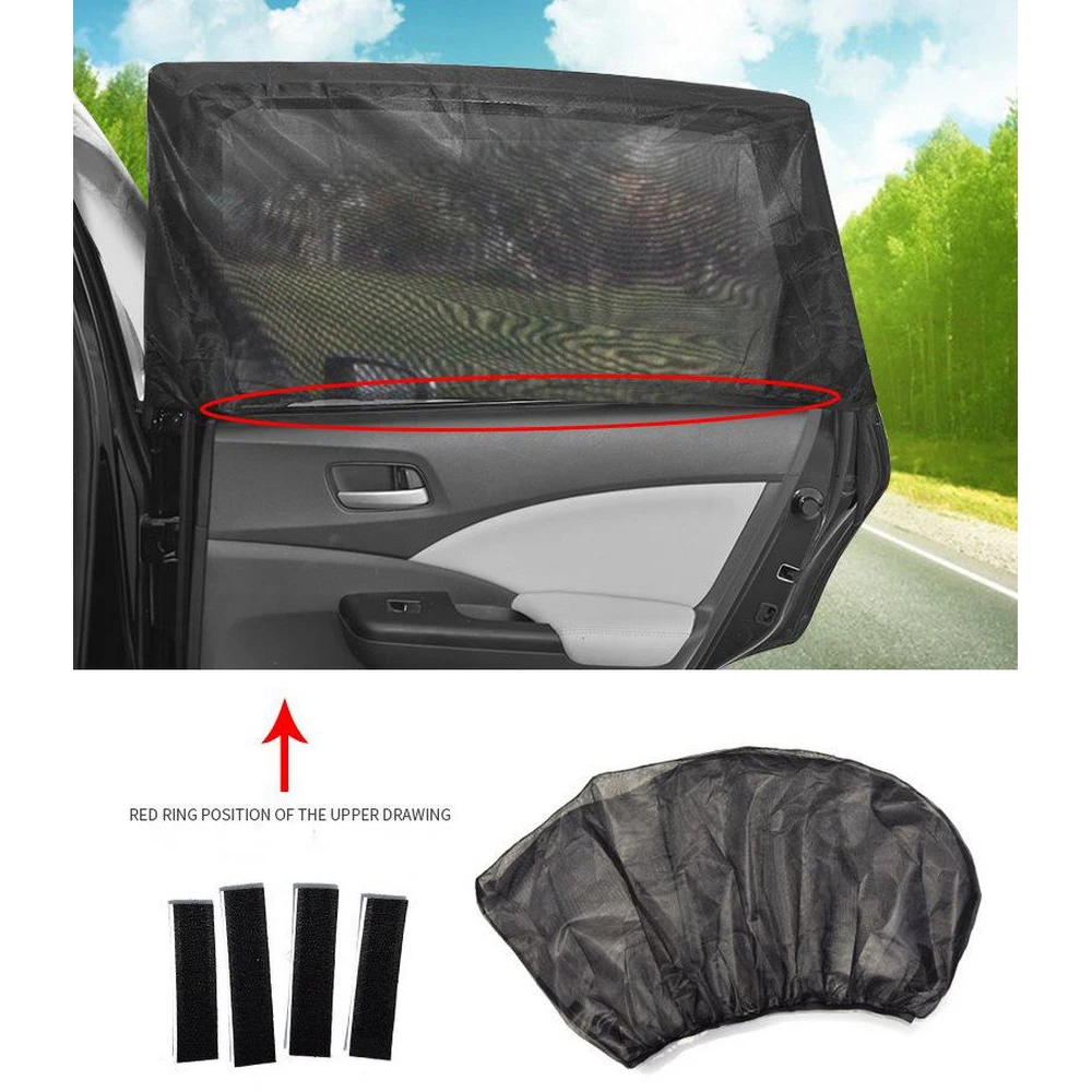 2 шт. автомобильный солнцезащитный козырек от комаров универсальная сетка для