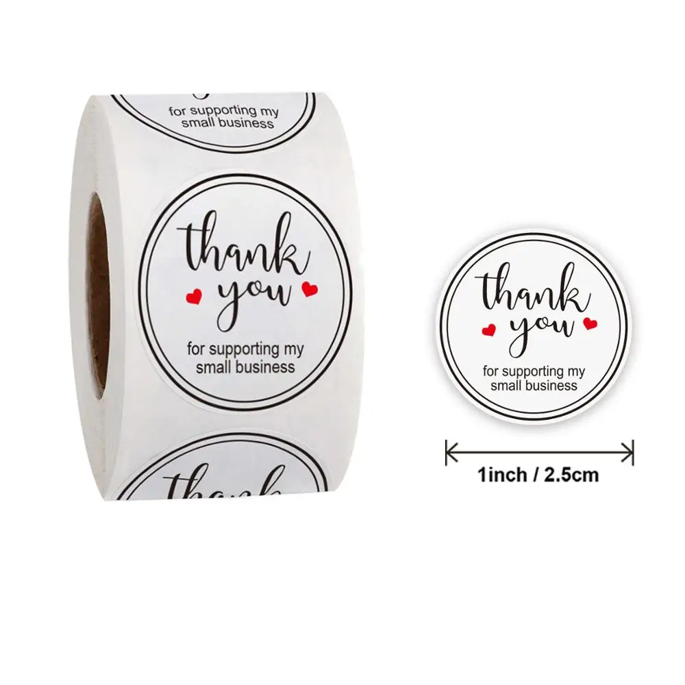 

50pcs 1inch White DIY Handmade with Love Label Wedding Adhesive Stickers Party Gift Decoration Handmade Stationery Sticker
