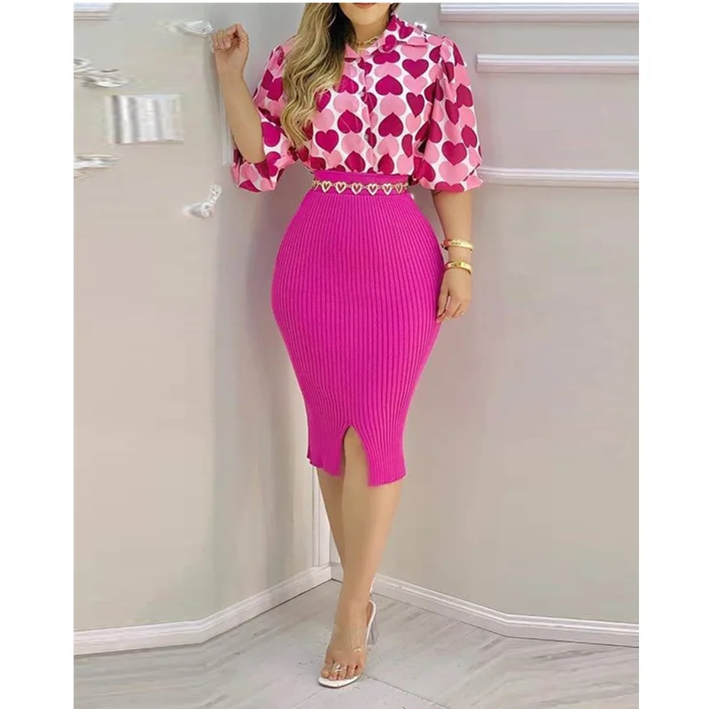 

Women Bodycon Plain Ribbed High Waist Skirt Splits Mini Pencil Skirts