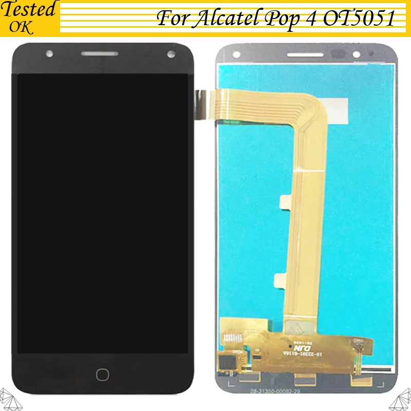 ЖК-дисплей 5 0 дюйма для Alcatel Pop 4 lcd 5051 5051D 5051X 5051J 5051M OT5051 экран с сенсорным экраном и