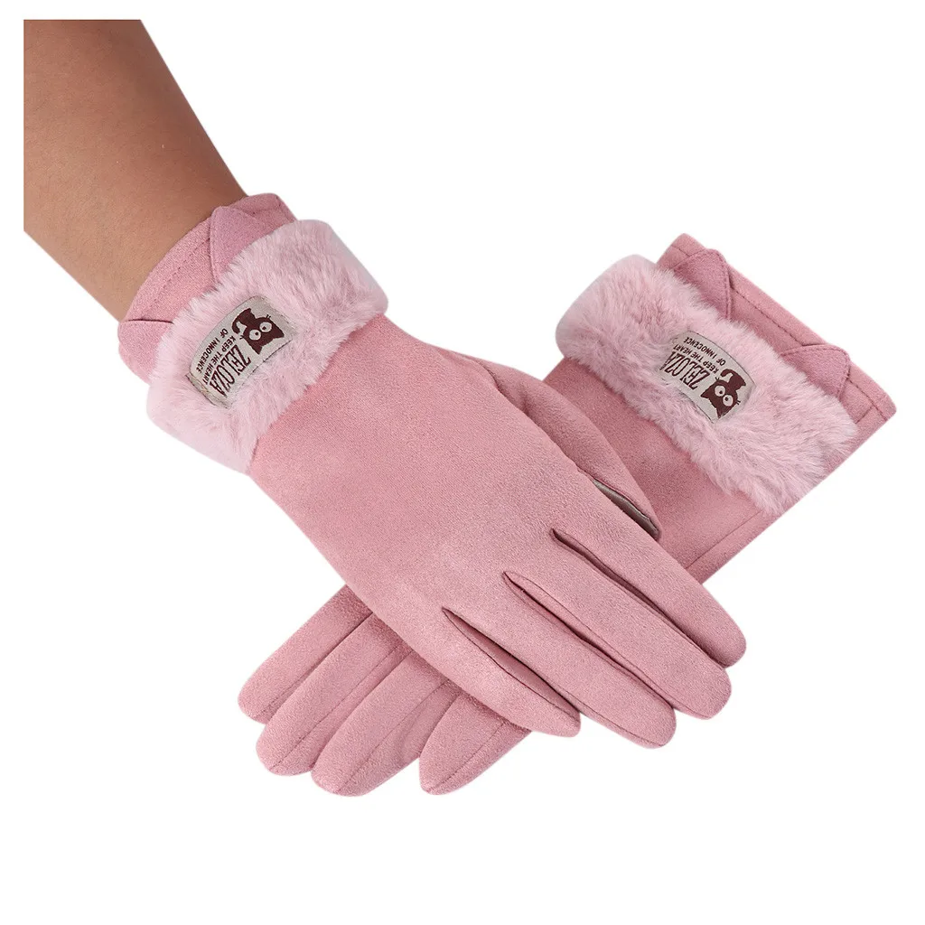 SAGACE женские Зимние флисовые теплые перчатки с милыми кошачьими ушками плотные