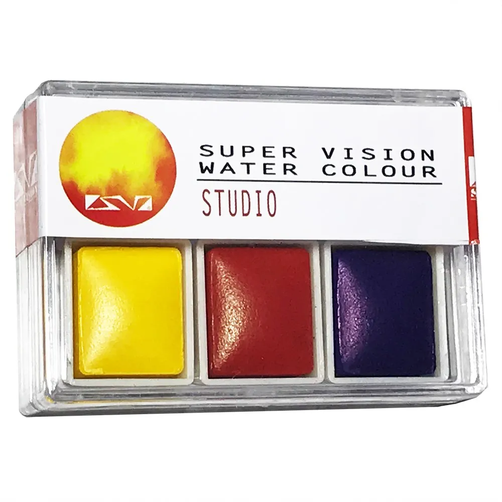 Super Vision 3 Colors Solid Watercolor Paint Set Professional Watercolour For Painting Drawing Hand-painted Art Suppliers