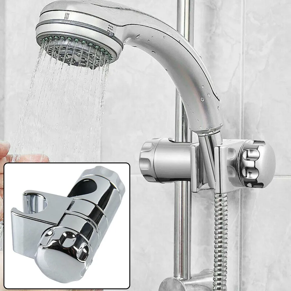 

Chrome Shower Rail Head Slider Holder Adjustable 18-25mm Universal Bracket Bathroom Pipe Shower Heads Holders Brackets Racks