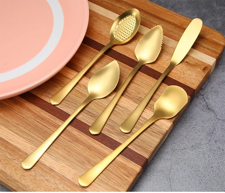 

304 Stainless Steel Electroplating Spoon Creative Ice cream Coffee Spoon Lovely Stirring Spoon Free Shipping WB763
