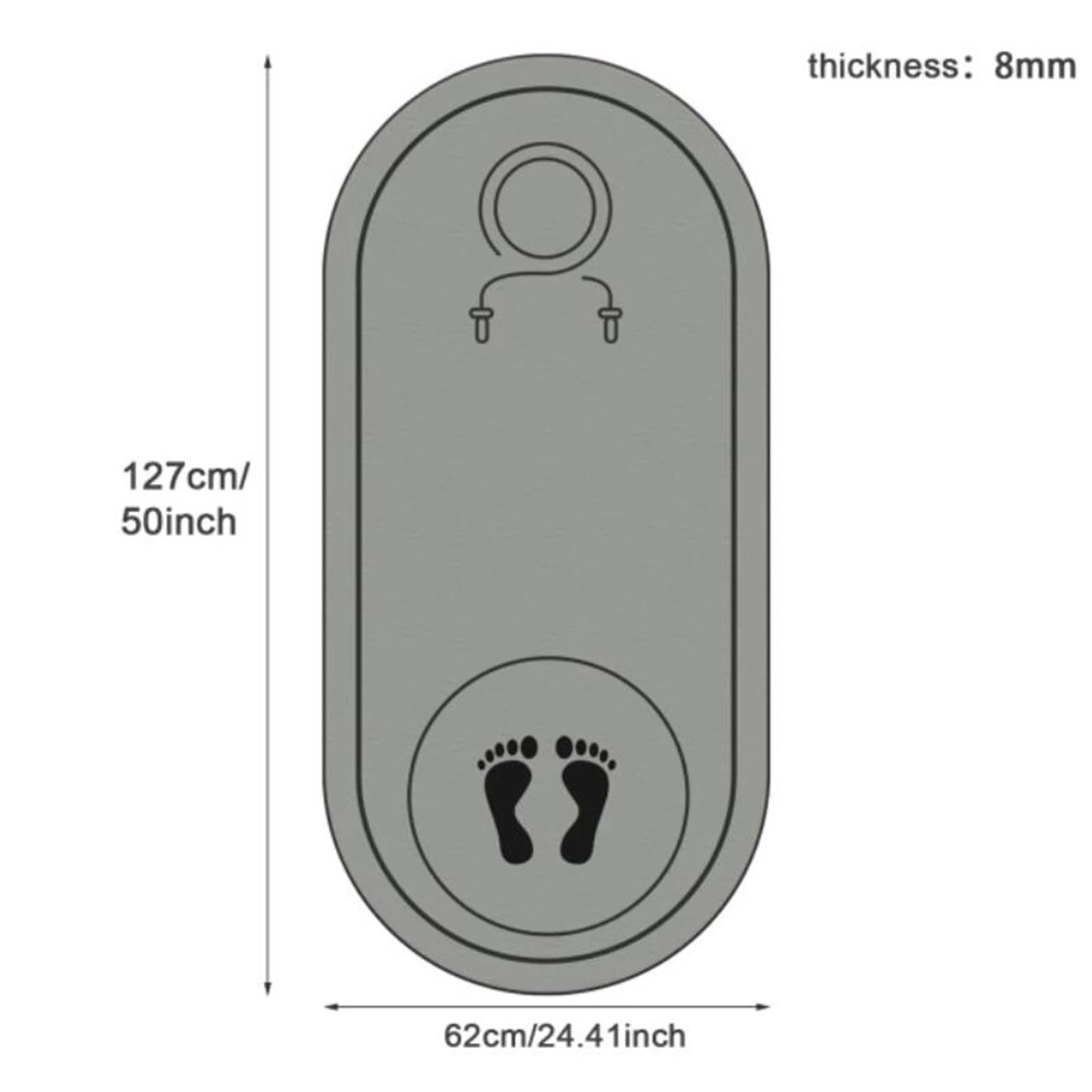 

1pc Textured Surface TPE Yoga Mat Fitness Rope Skipping Buffer Sports Pads