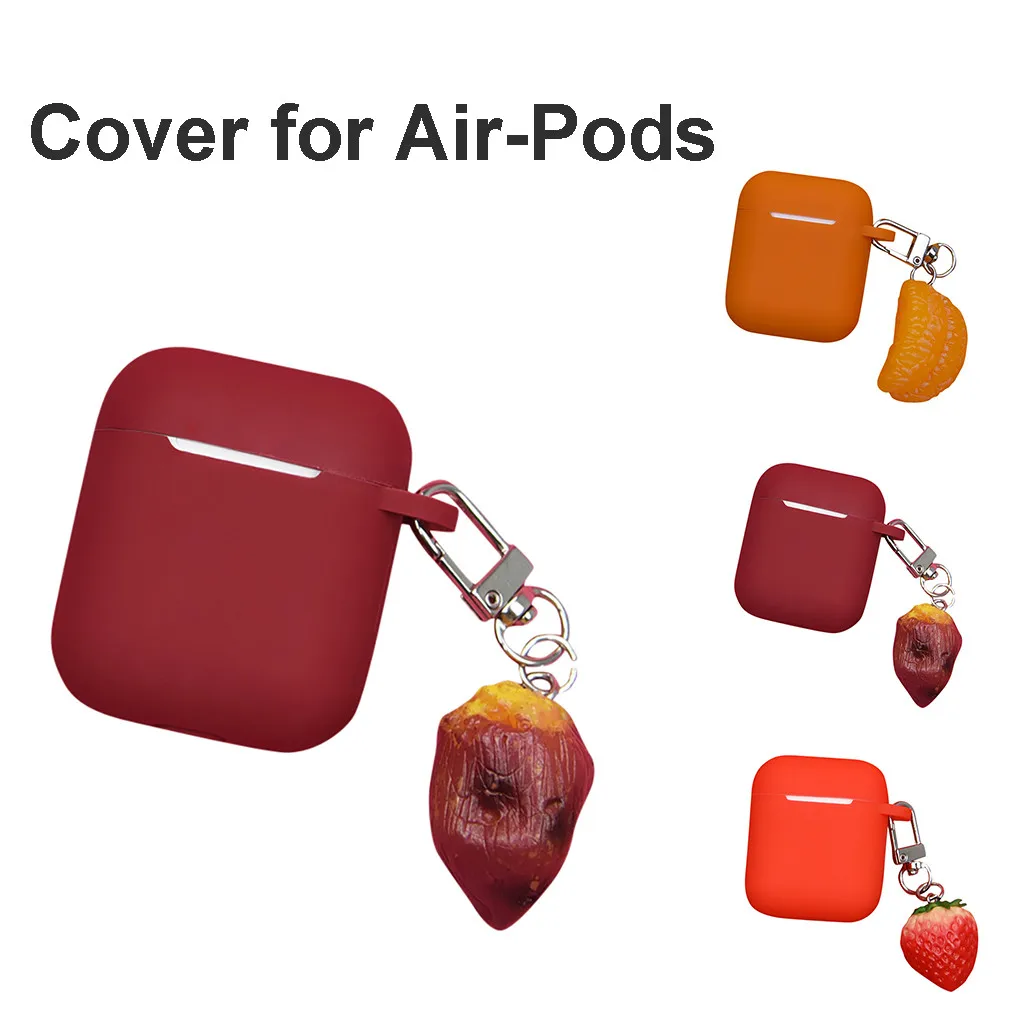 Мягкий силиконовый чехол наушники для Apple Airpods Bluetooth беспроводные коробка