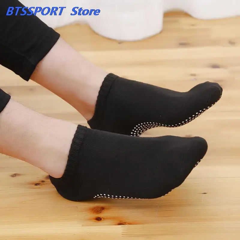 Новинка 1 пара/лот мужские хлопковые нескользящие носки для йоги с захватом
