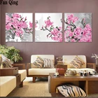 Алмазная вышивка 5D DIY, алмазная живопись 3 шт., Цветок Азалии, 5d алмазная живопись, вышивка крестом, стразы, мозаика