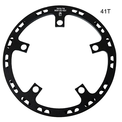 41T Black chainring Litepro трек велосипедный шатун бензопила 130BCD 41T 45T 47T 53T 56T 58T одна скорость BMX цепь колеса 170 мм складной велосипед рукоятка - Color: 41T Black chainring