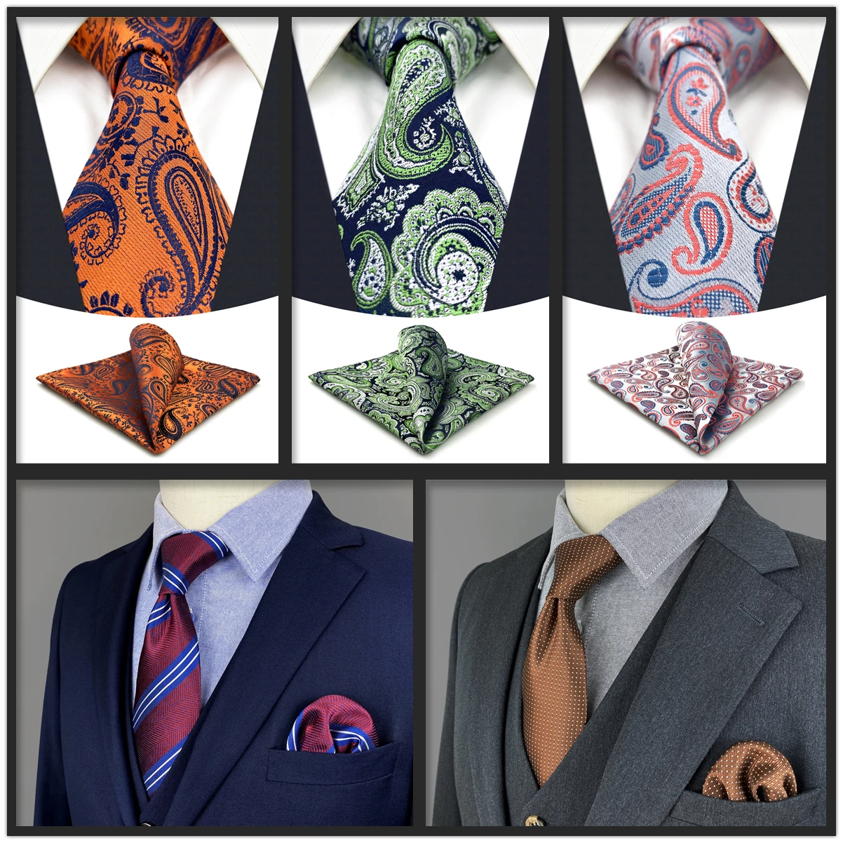 Мужской галстук в горошек цвет ассортименте 1 шт|Мужские галстуки и носовые