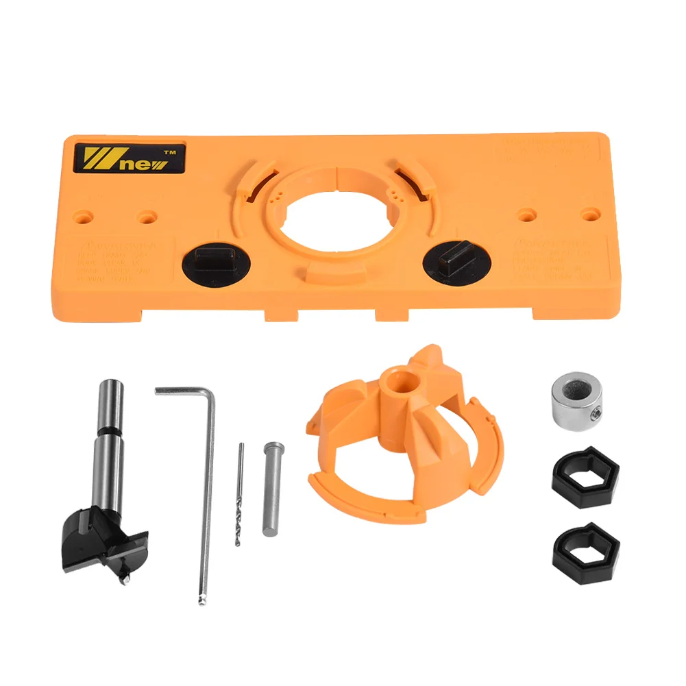 

35mm Concealed Hinge Jig Boring Hole Drill Guide Cutter Bit Set