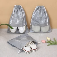 travel shoe storage bag dustproof waterproof bag visual drawstring drawstring shoe bag home organization 5pcs