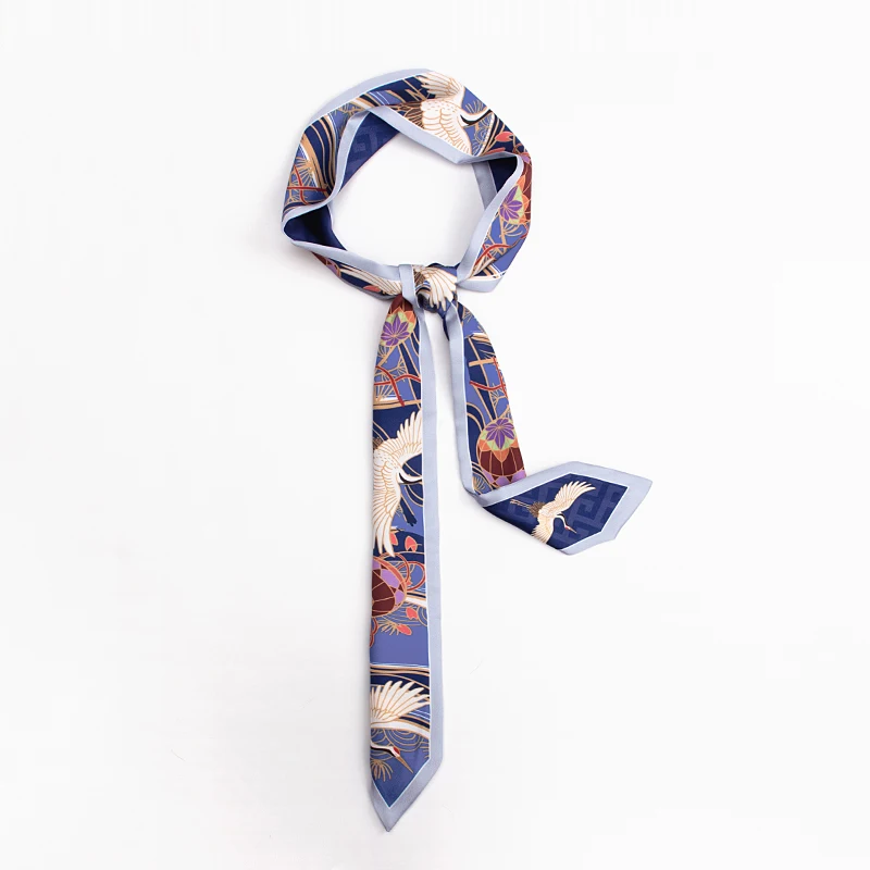 

2021 new luxury brand rayon classic letters zodiac ox pattern scarf female headband bag accessories small bow WJ20067