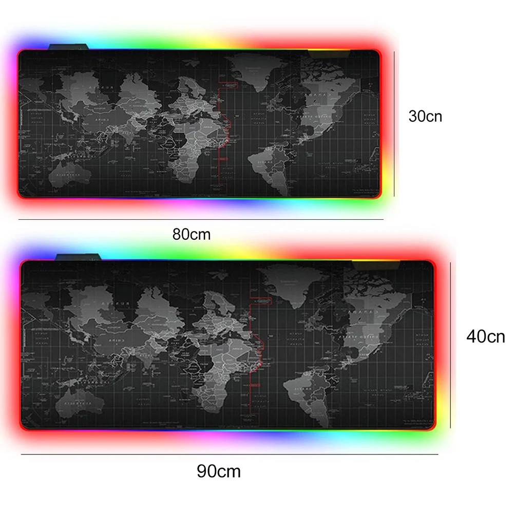 

Luminous RGB LED Lights Desktop Gaming Mouse Pad Cushion Computer Accessory