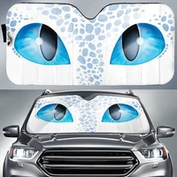fahsion design car accessories sun shade covers animal eyes prints sun visor car front windshield reflector fit most car