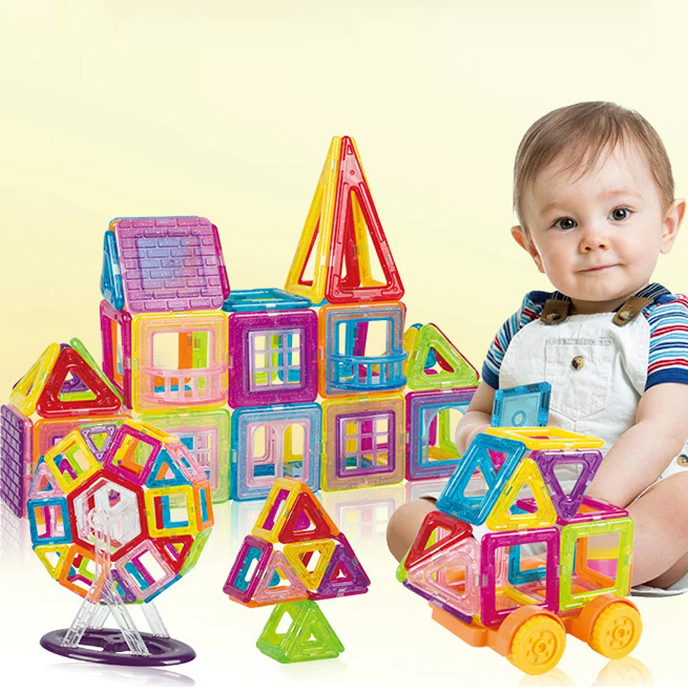 QWZ Новый мини Магнитный дизайнерский Строительный набор модель и строительство