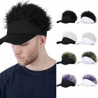 shangzi golf baseball cap wig synthetic black white cap hair wig natural knit hat wigs naturally synthetic adjustable men womens