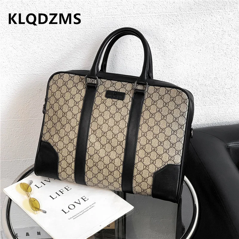 KLQDZMS Men's Bag Men's Messenger Bag Men's Mriefcase Large Capacity Men's Handbag High Quality Briefcase Laptop Bag Unisex Bag