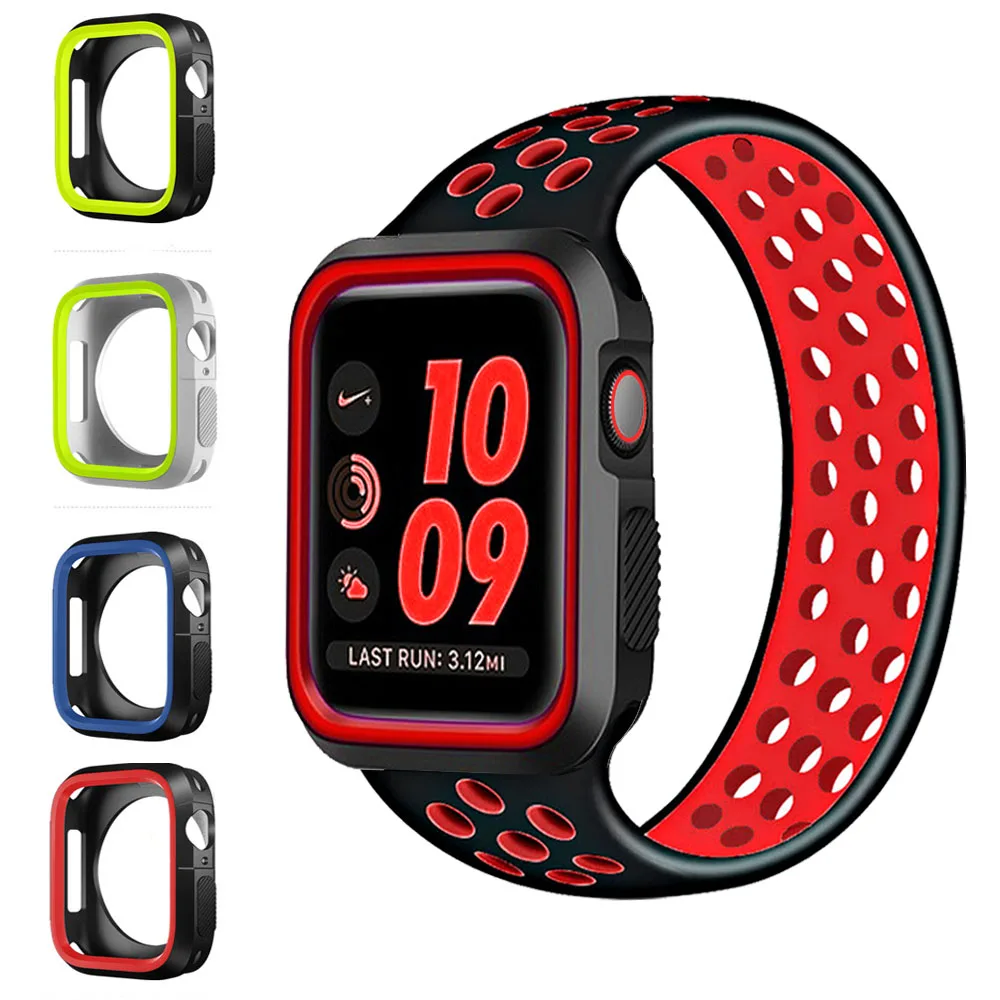 Чехол для часов Mling бампер Apple Watch 3 2 1 38 мм 42 чехол из ТПУ + PC защитный iWatch 4 5 40 44