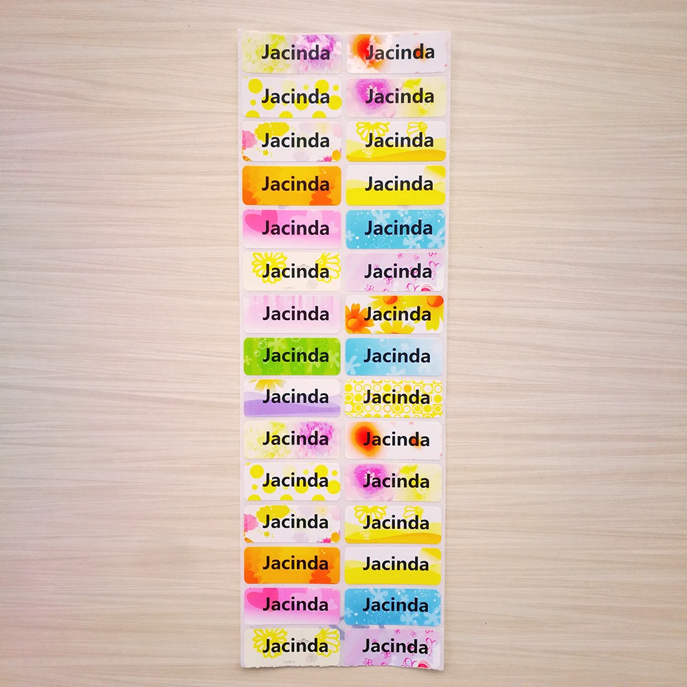 Красочные настраиваемые наклейки с именами Набор наклеек аксессуары винтажные