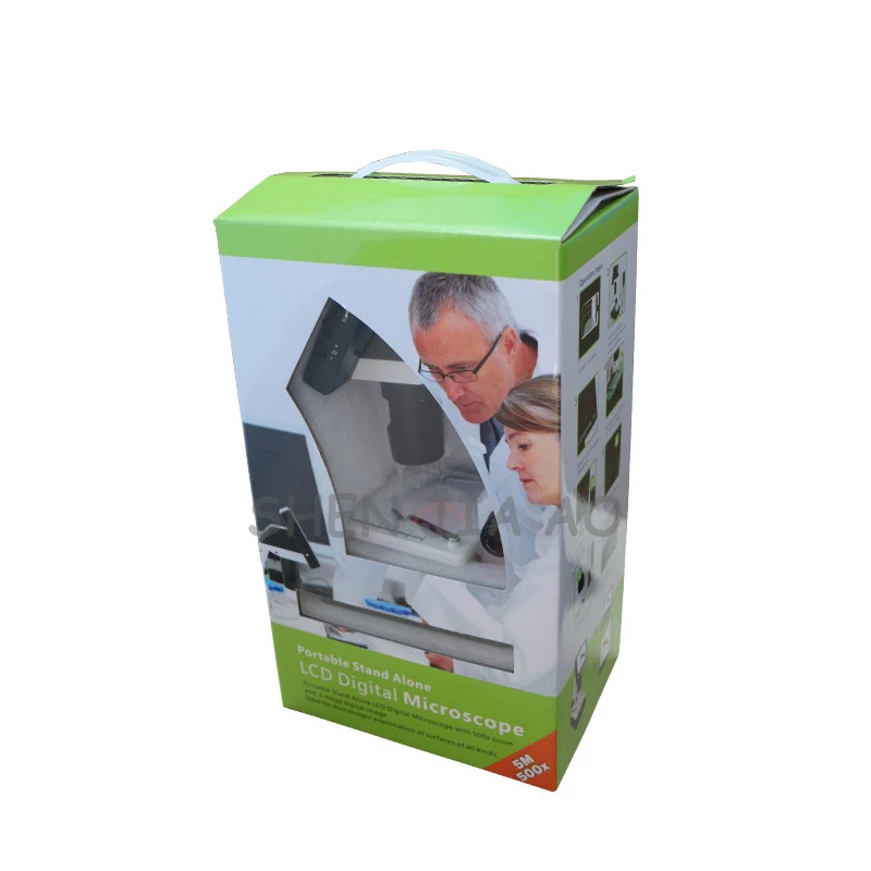 

3.7V Digital Electron Microscope 3.5" LCD Digital 500 Times Microscope With Camera Button 8 LED Light Electron Microscope 1PC