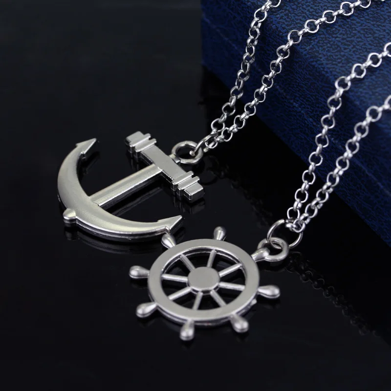 Горячая продажа Diy Ручная работа цепь из нержавеющей стали парное ожерелье руль