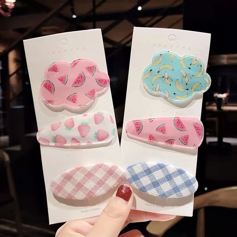 Детский набор одежды из 3 шт./компл. Симпатичные Фрукты Заколки для волос