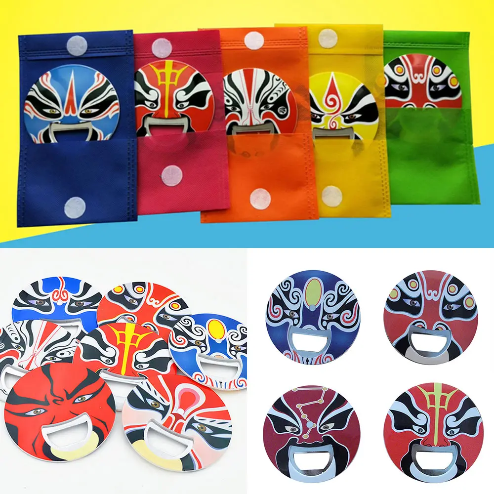 1pcs Creative Can Jar Opener Peking Opera Face Mask Bottles Opening Original Chinese Beer Bottle | Дом и сад