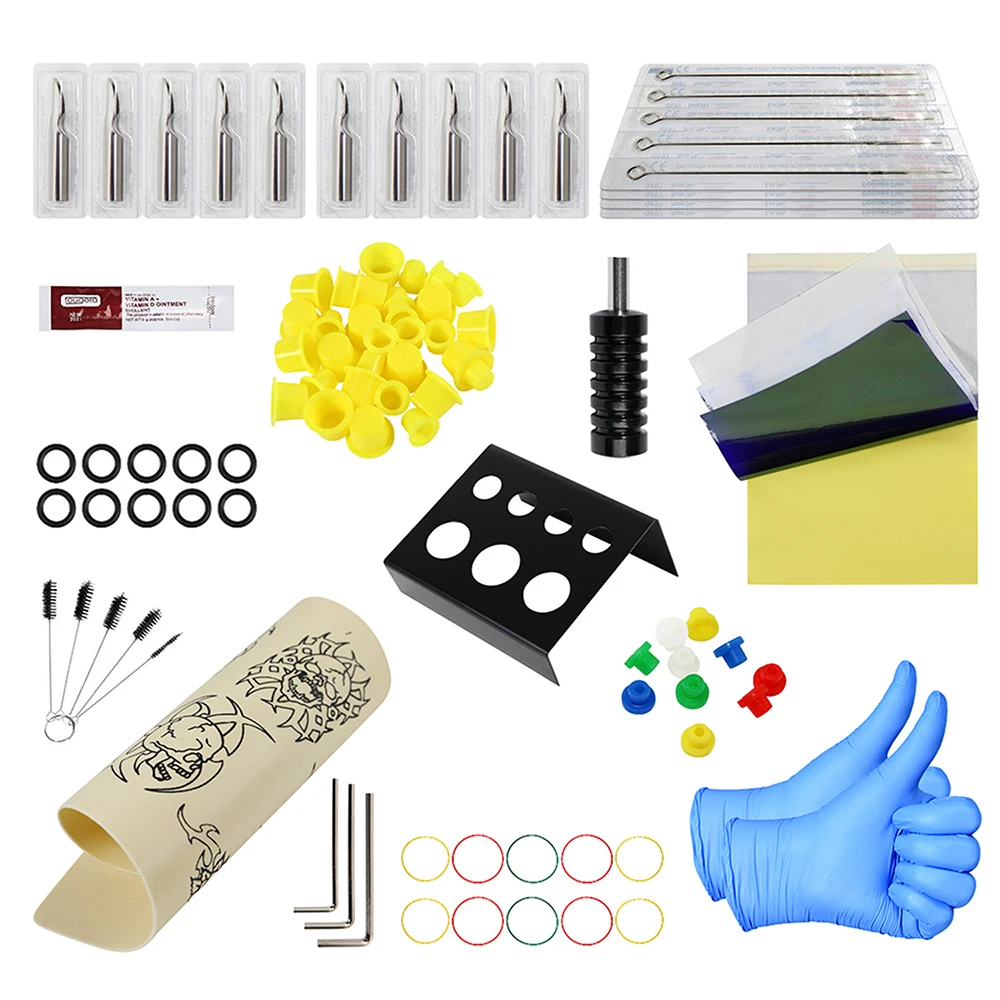 Полный набор профессиональная тату-машинка 2 катушки тату-иглы для боди-арта 40