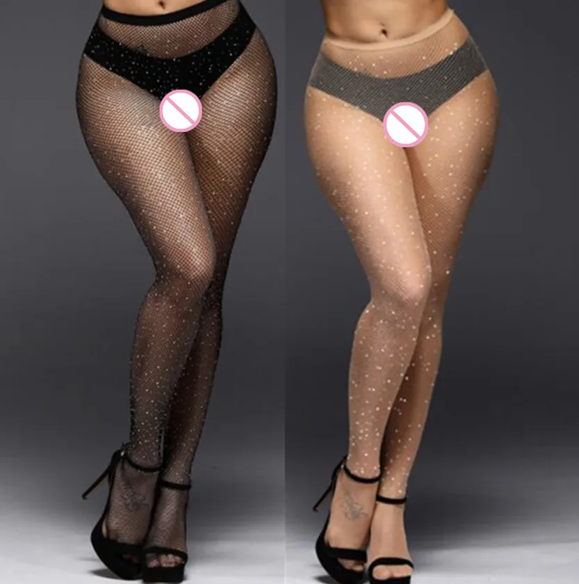 Latest Hot Sexy Fishnet Stockings Shiny Pantyhose for Women Bling Passion lingerie Nylon Tights Plus Size High Elastic | Тематическая