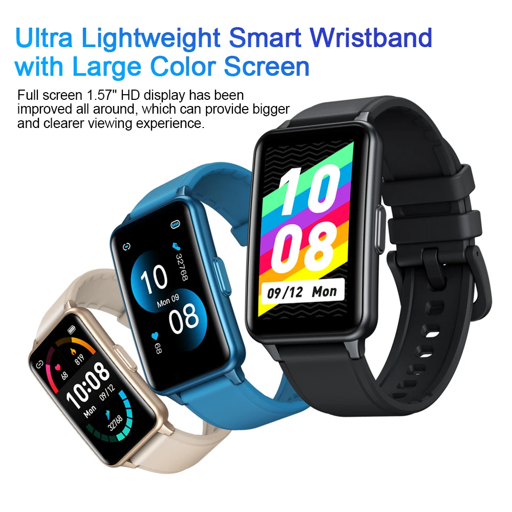 

Zeblaze Smartwatch IP68 Waterproof Heart Rate Sleep Monitor Wristband Fitness Tracker Smart Watch for Men Women Gold