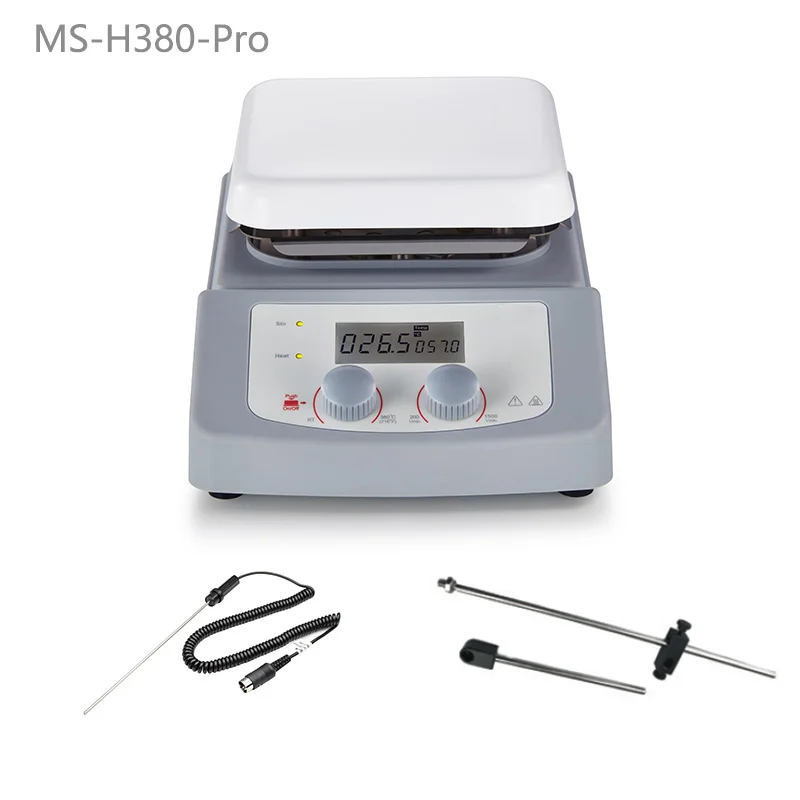 MS H380 Pro лаборатории ЖК дисплей цифровые магнитные плита жидкости мешалка с