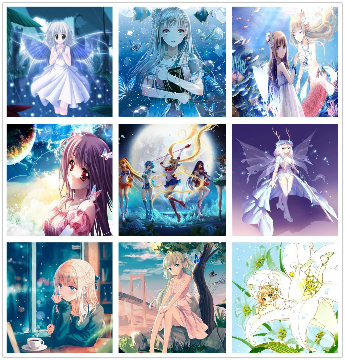 Алмазная вышивка мультфильм аниме девушка красивая Япония 5D DIY алмазная живопись