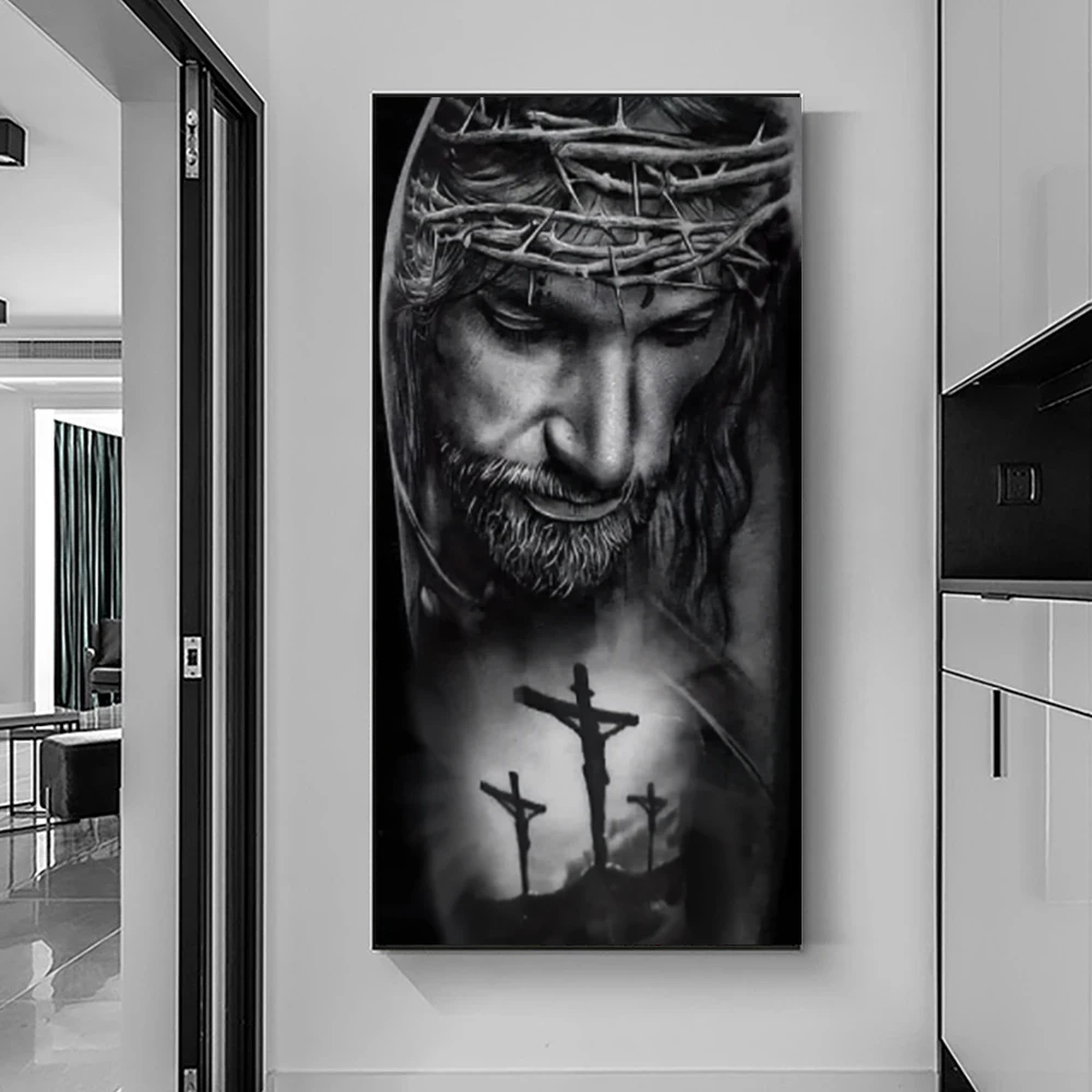 

Crown Of Thorns Jesus Poster Hd Printed Pictures Wall Christ Canvas Painting God Picture For Living Room Decoration Home Decor