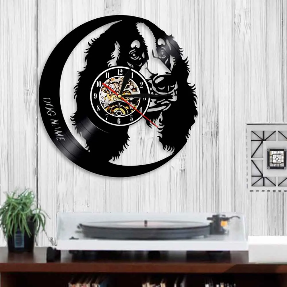 Настенные часы с надписью Labrabor на заказ виниловые настенные украшения