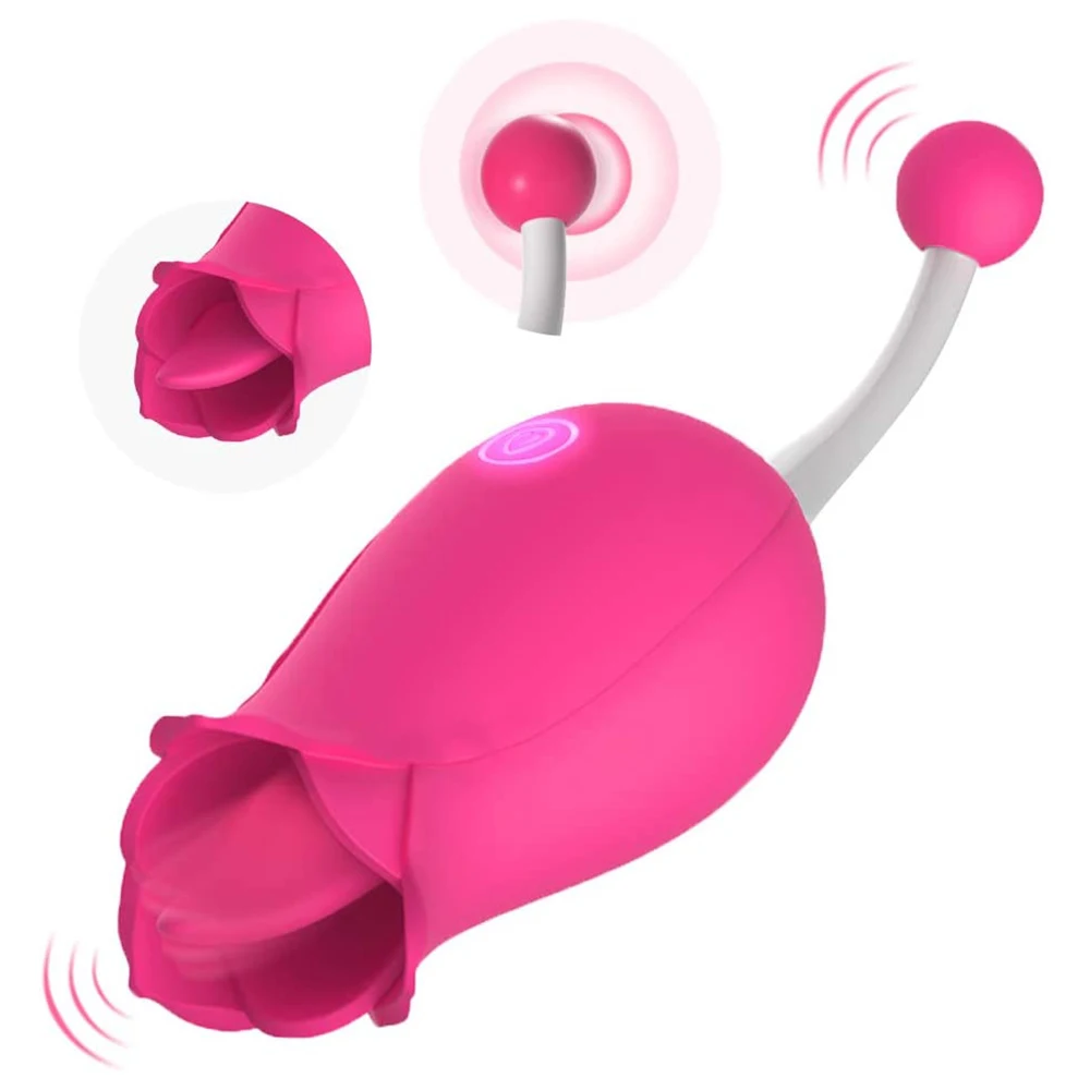 

Clit Tongue Stimulator Vaginal Breast Nipple Massager 2 in 1 Licking High-Frequency G-Pointt Vibrador Quick Climax for Women