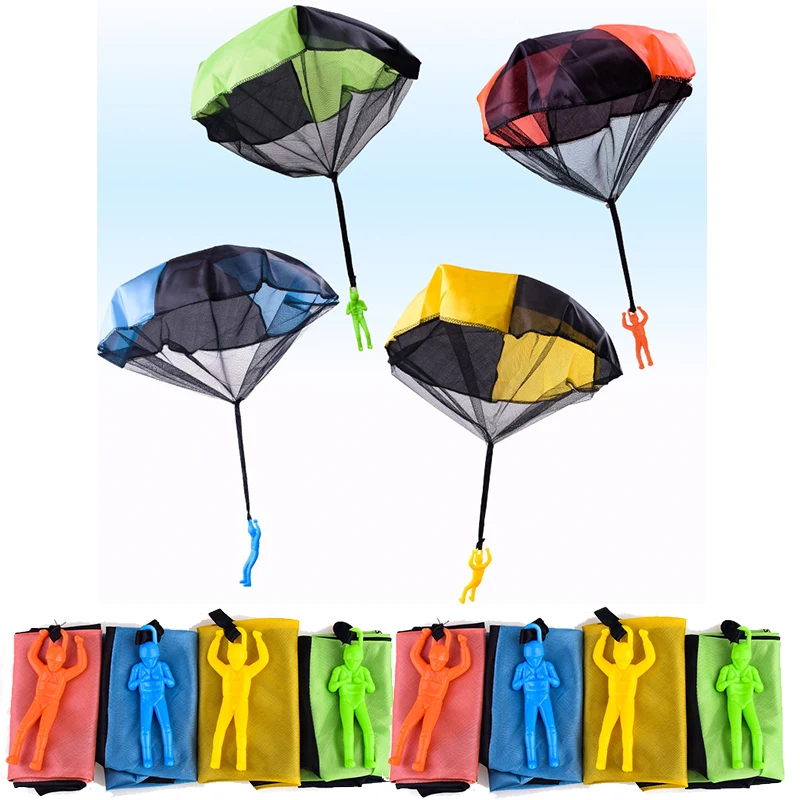 Забавный Спорт на открытом воздухе ручная метание дети мини игра парашют игрушка