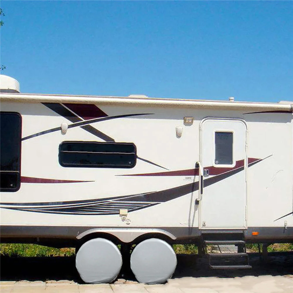 

4pcs Car Wheel Tire Protection Cover Set 210D Oxford Cloth Dustproof Cover Bag For SUV Car Truck Camper Trailer 27"-29" Tires