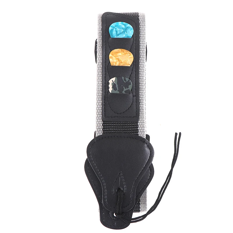 einstellbare gitarre strap gürtel leder gitarre strap mit 3 plektren guitar pick halter elektrische akustische bass gitarre zubehör free glo