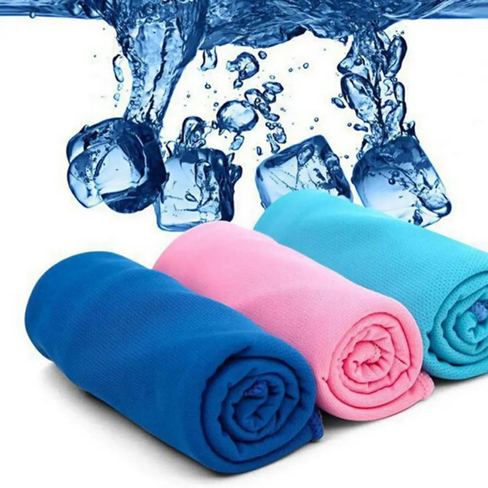 

1PC Solid Cooling Towel Quick Drying Pocket Towel Portable Water absorbent Sweat-absorbent towel No Pilling Sports Bath Towel