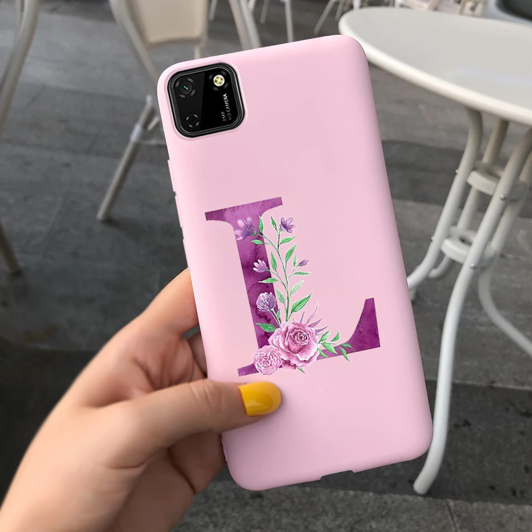 

Fashion Alphabet Letter Case For Huawei Y5P Case Honor 9S Candy Silicon Soft Cover For Huawei Y5p 2020 DRA-LX9 honor9s DUA-LX9