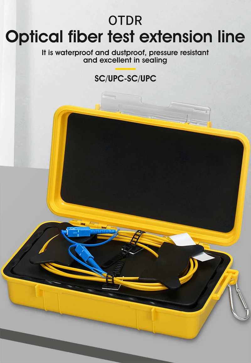 Оптическое волокно OTDR Launch Cable Box SM одиночный режим SC/UPC Dead Zone Eliminator оптоволоконные