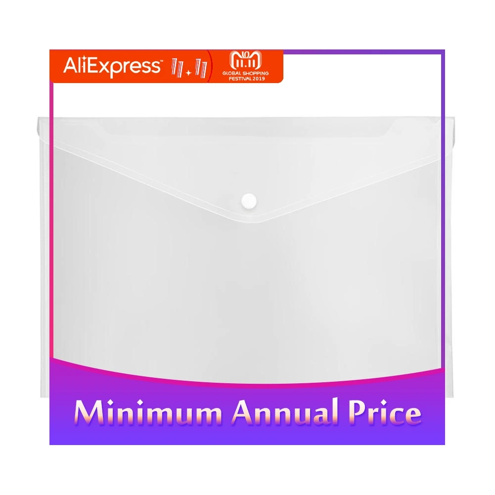 

A4 Document File Bag Envelope Holder Storage Case Snap Button Organizer Container for Papers Office Stationery r20