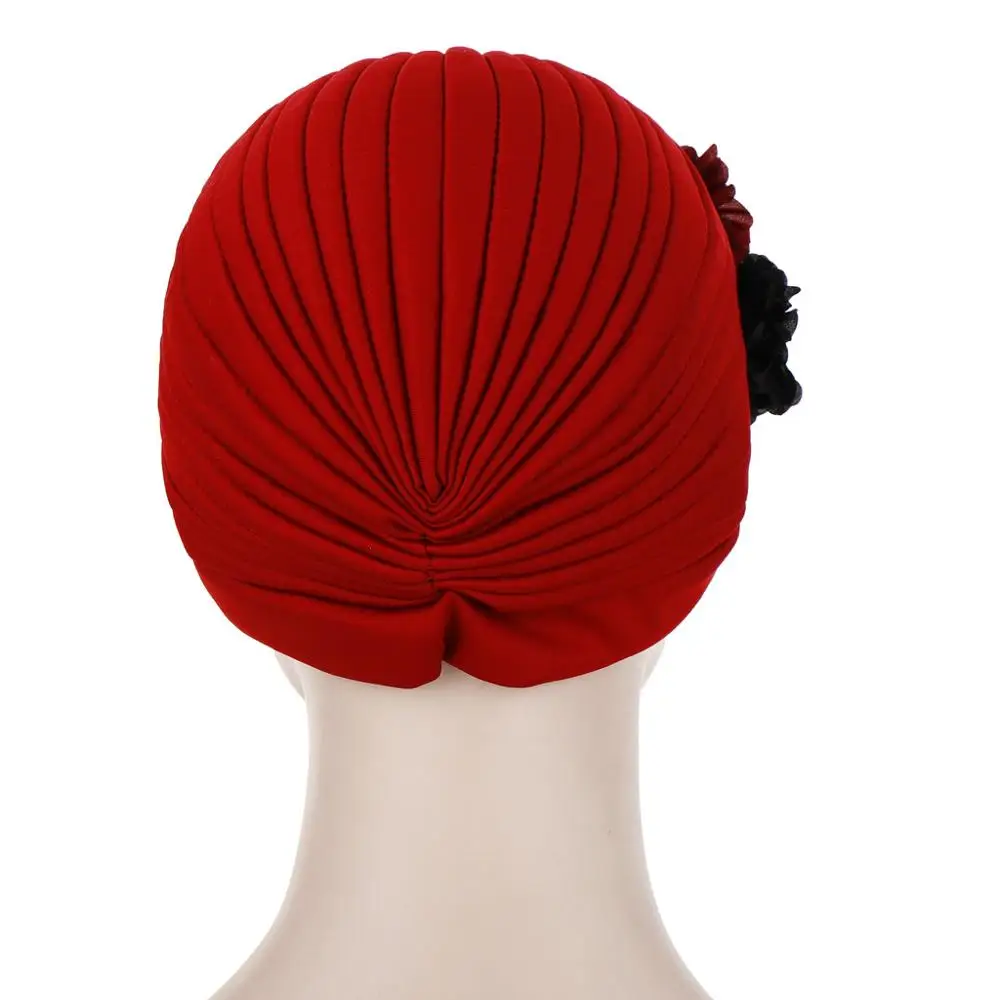 

Muslim Women Twist Headband Turban Hat Flower India African Wrap Head Turbans Islamic Headwear Bonnet Hijab Turbante Mujer
