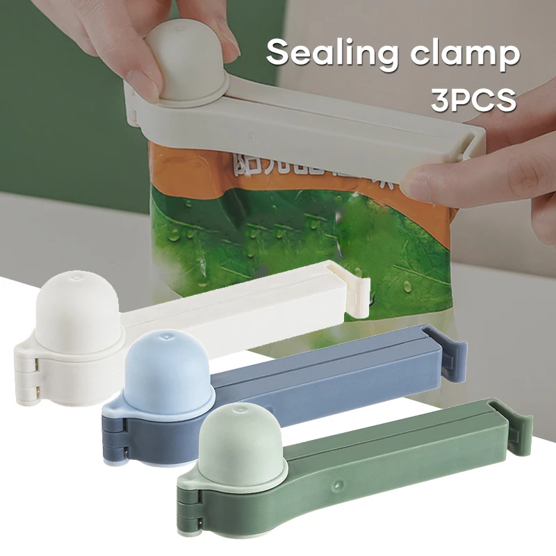 

New Sealing Clamp with Pour Spouts Portable Repetitive Use Food Seal Pour Food Storage Bag Clip For Home Kitchen PW