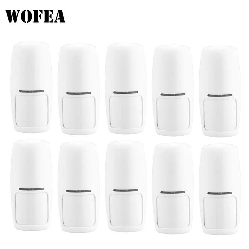 10pcs in a lot Wofea беспроводной PIR сенсор детектор движения 1527 чипов 433 МГц мощность на 9 В батарея - Цвет: 10pcs in a lot