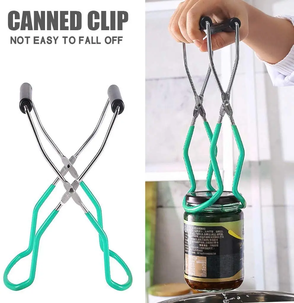 Canning Jar Lifter with Rubber Grips Long Handle Tongs Stainless Steel Cans Gripper Clamp Canned Clip for Kitche | Дом и сад