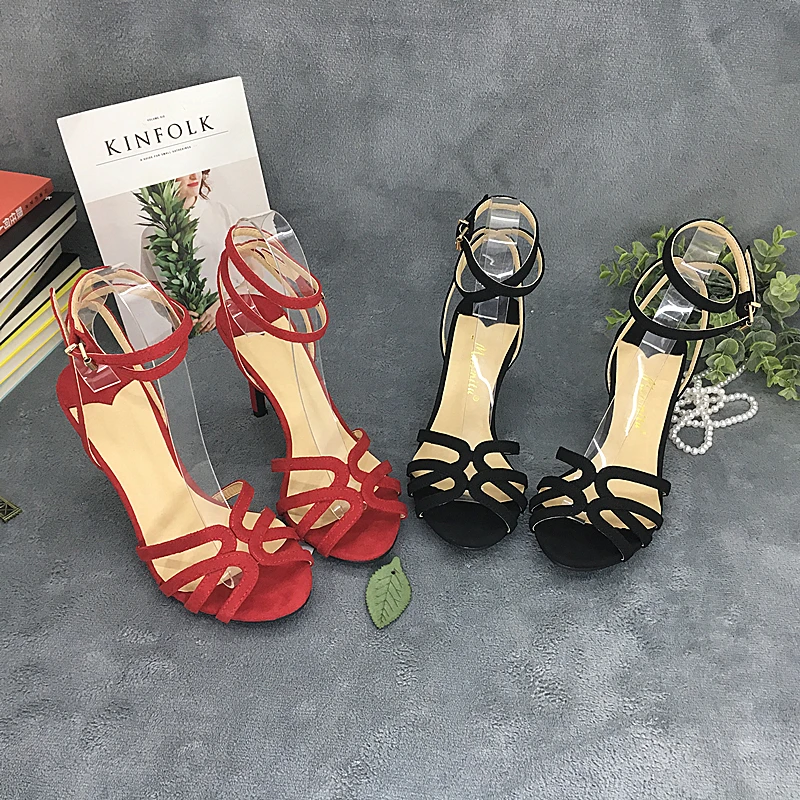 2022 European Sexy High Heeled Sandals,Woman Summer Heels,Women Stage Show Shoes,Peep Toe,Female Footware,GOLD,SILVER,RED,BLACK