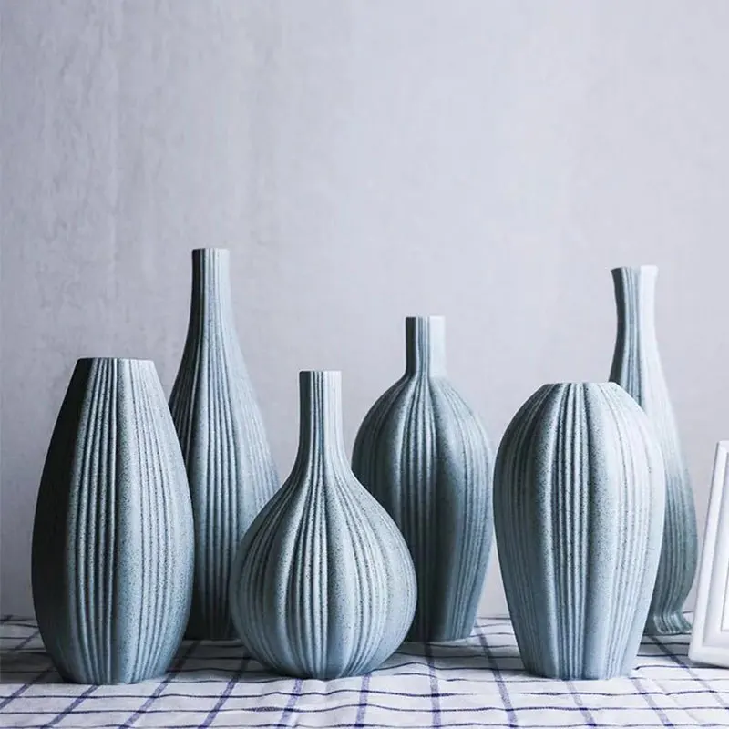 

Винтажная креативная керамическая ваза в европейском стиле, современное ремесло, Классическая простота, Цветочная композиция ручной работ...
