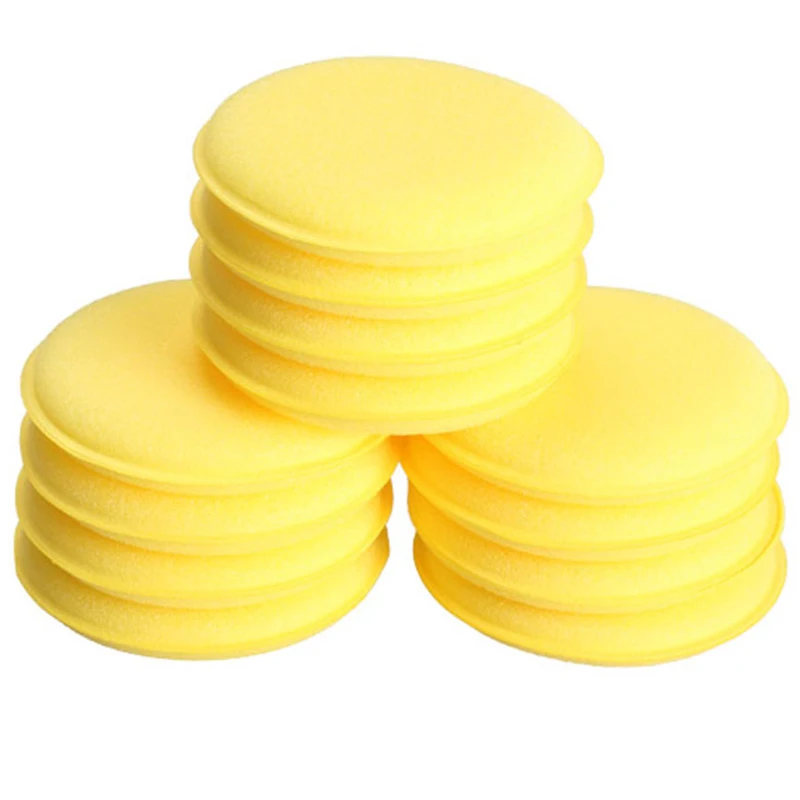 12 шт сжатый губчатый мини желтый Авто мойки очищающий блок воск пенные губки